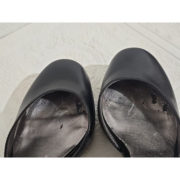 Guess Closed Toe Platform Pumps Womens 8.5 Black Y2K Ankle Strap - Picture 16 of 16